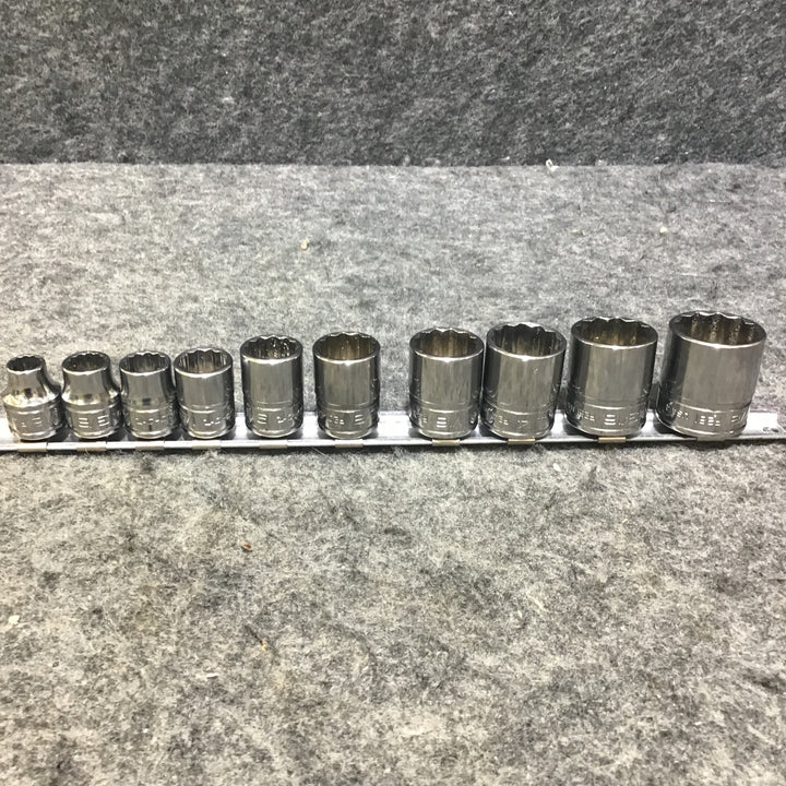 スナップオン(Snap-on) 12角 シャローソケット 10個セット  インチサイズ 5/16"~7/8" (F101~F281) 【桶川店】