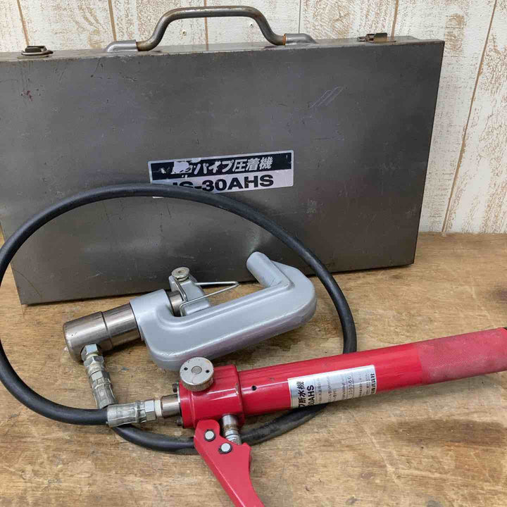 ◇育良精機(IKURA) 手動油圧式パイプ圧着機 IS-30AHS 断水機【柏店】