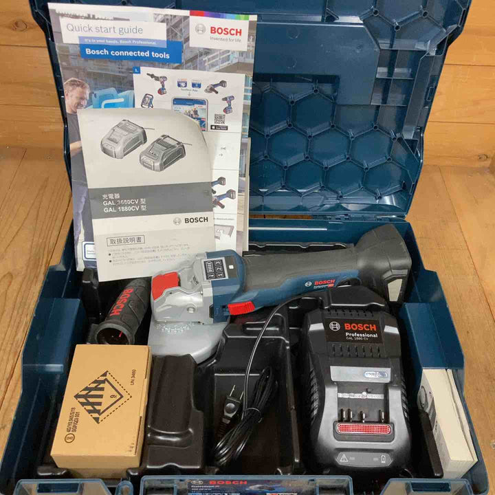 【未使用品】◇ボッシュ(BOSCH) 125㎜コードレスディスクグラインダ GWX18V-10SC【所沢店】