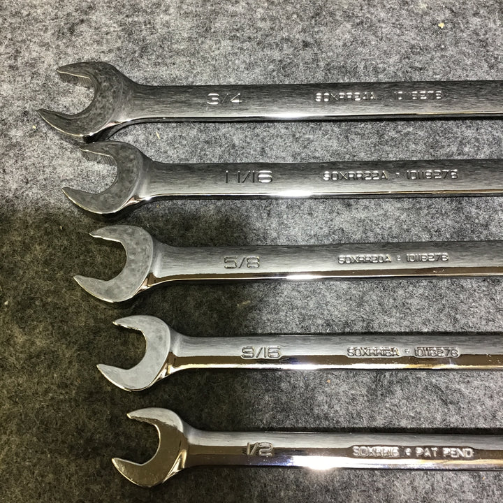 【美品】スナップオン(Snap-on) 切り替え式ラチェットコンビネーションレンチ 8点セット SOXRR 5/16~3/4インチ【桶川店】