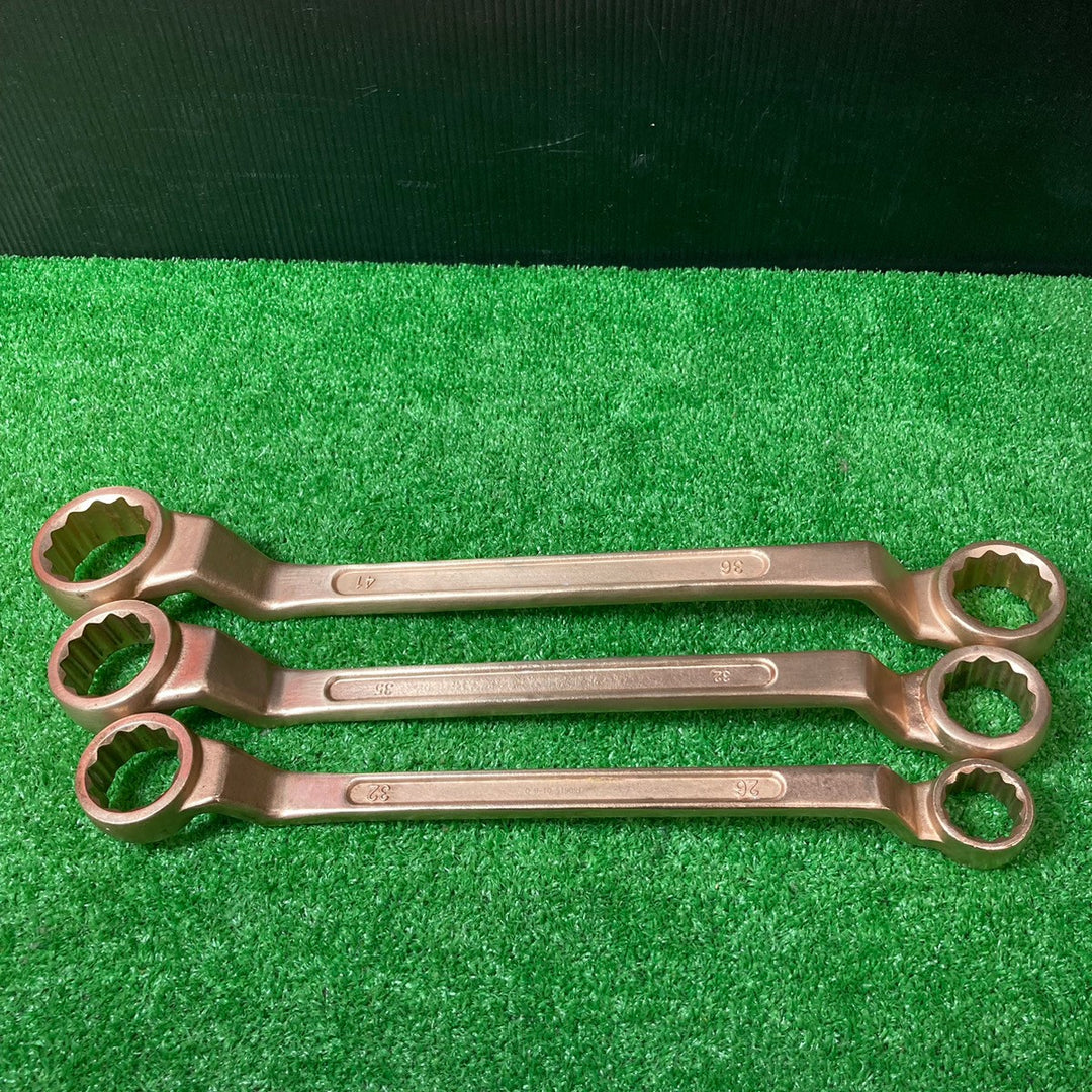 X-Spark 防爆メガネレンチ 3本セット 26mm/32mm、32mm/35mm、36mm/41mm ベアロン【岩槻店】
