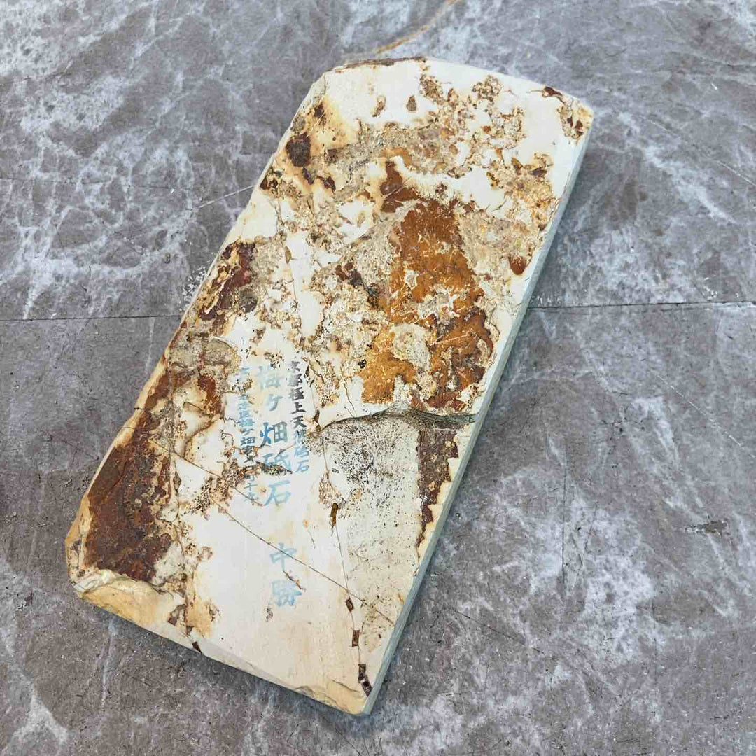 京都極上天然砥石 梅ケ畑砥石 中勝 山本山奥殿巣板梨地 140×63×20mm【八潮店】