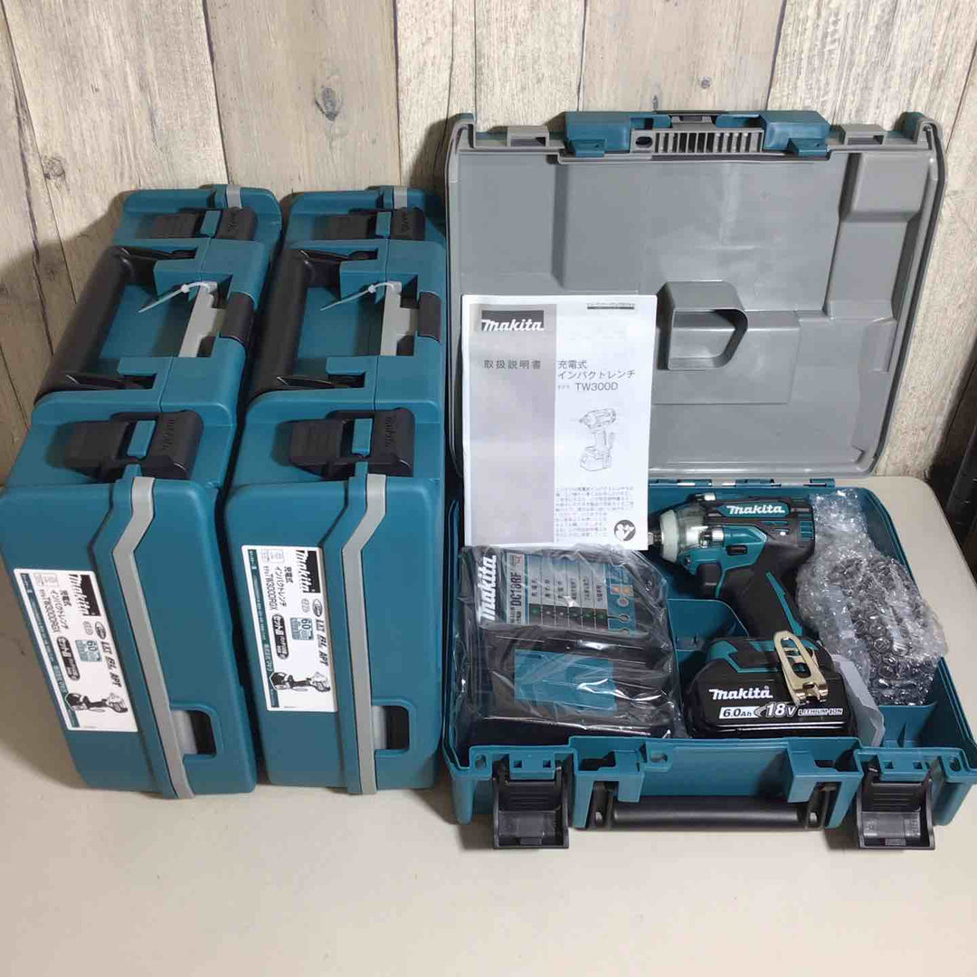【未使用品】 マキタ makita コードレス インパクトレンチ TW300DRGX 3台 バッテリー&充電器付 フルセット インパクトレンチ 純正 純正品 充電式 18V 【戸田店】