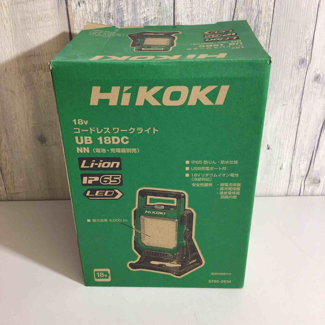 ☆ハイコーキ(HIKOKI ※旧:日立工機)18V コードレス LED ワークライト  UB18DC(NN)【戸田店】