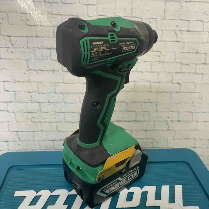 ◇HiKOKI(ハイコーキ) 18V 充電式 インパクトドライバー 18V2.0Ah畜電池×2個、充電器、ケース付 WH18DD(2BG)【町田店】