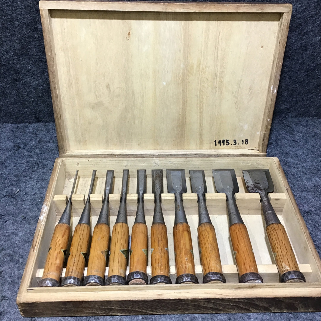 【中古】寿宝 10本 組鑿 鑿(のみ)・鉋・大工道具 他【桶川店】