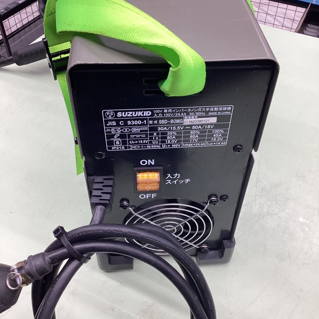 SUZUKID インバータノンガス半自動溶接機 SBD-80MGスター電器製造 BUDDYスズキッド 100V 溶接機【越谷店】