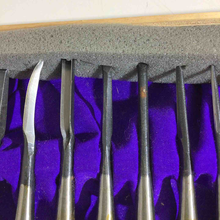 【未使用品】清玄作 木彫のみ 剣組15本 鑿・鉋・大工道具 ノミ【戸田店】