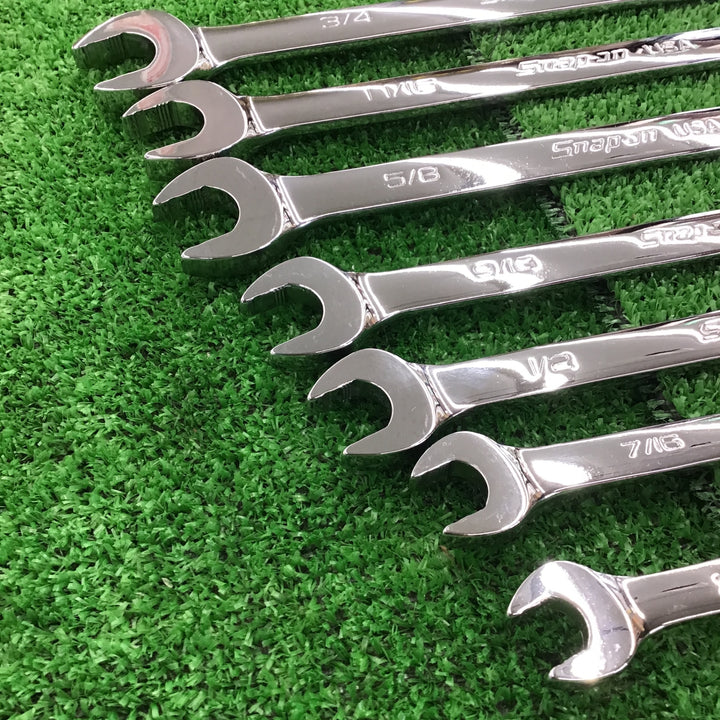 ▲ スナップオン(Snap-on) 切り替え式ラチェットコンビネーションレンチ7点セット SOXRR12A~24A 3/8~3/4インチ【桶川店】