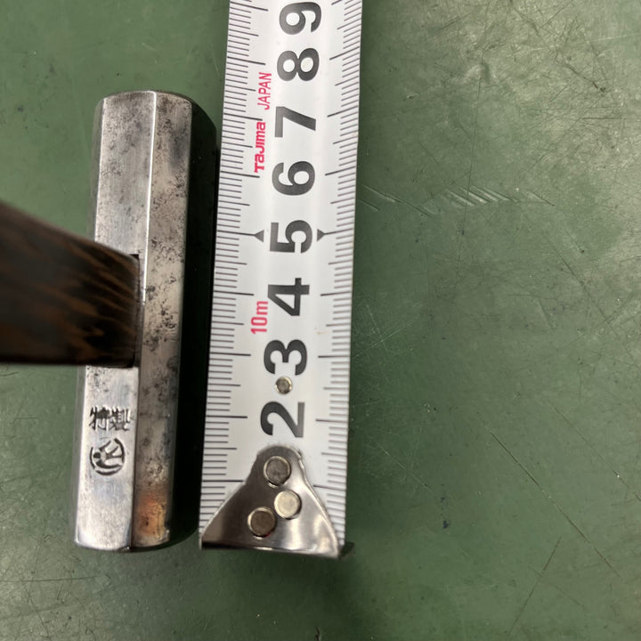 両口玄能 八角 燕のマーク? 50匁 手製新品柄付き 鉄刀木柄【戸田店】