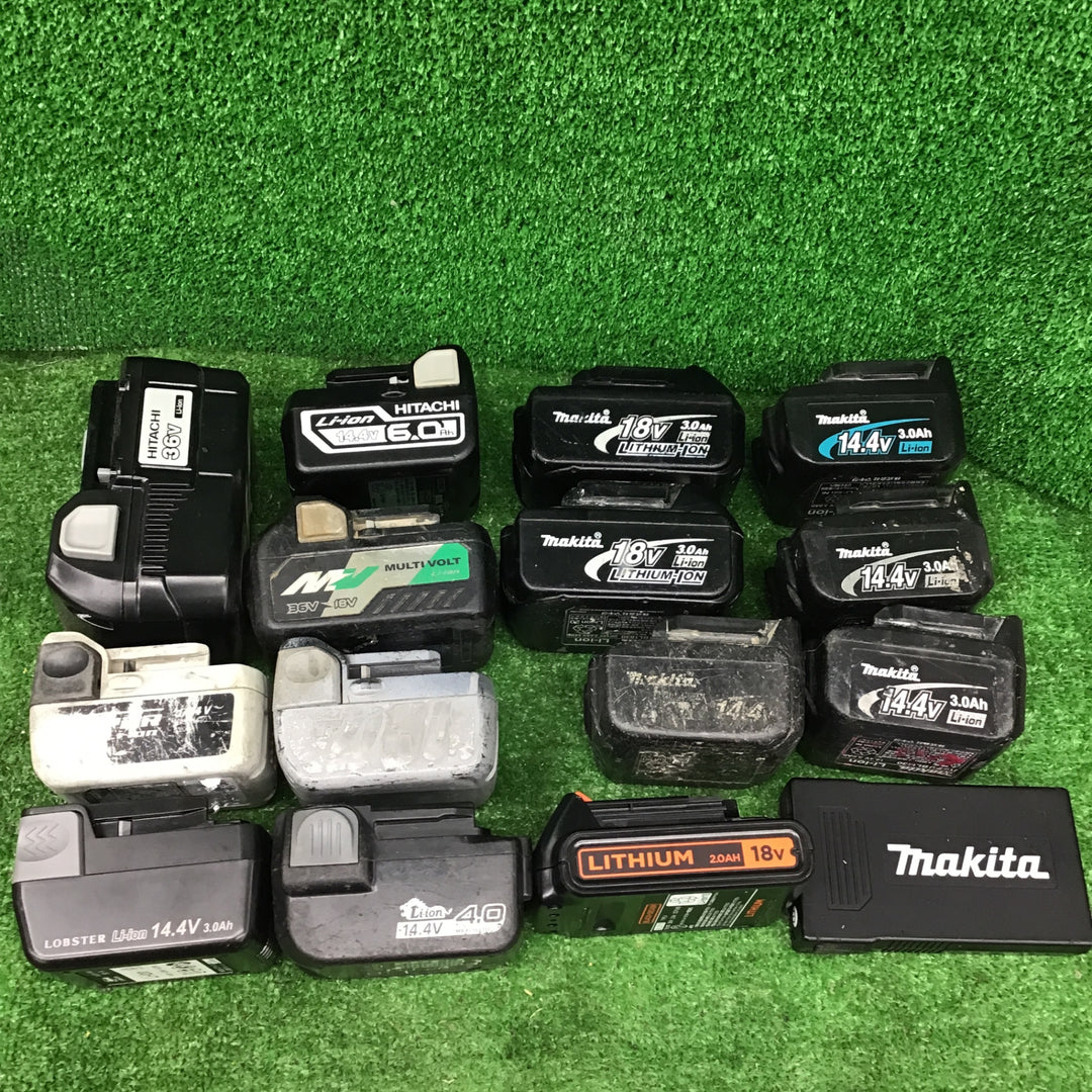【ジャンク品】makita HiKOKI HITACHIなど リチウムイオンバッテリーセット! 18V 14.4V マルチボルト マキタ 日立 ハイコーキ【桶川店】