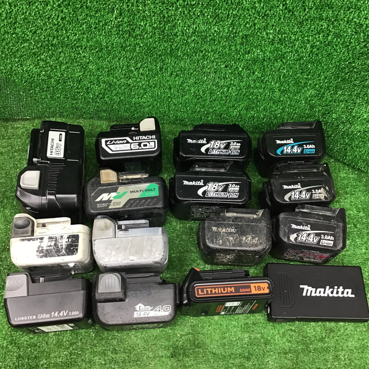 【ジャンク品】makita HiKOKI HITACHIなど リチウムイオンバッテリーセット! 18V 14.4V マルチボルト マキタ 日立 ハイコーキ【桶川店】