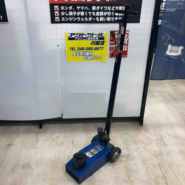 【店頭受取り限定】長崎ジャッキ エアーハイドロリックトラックジャッキ NTJ-35S 補助ネジ付 能力35トン 高さ210 ~450mm 【川越店】