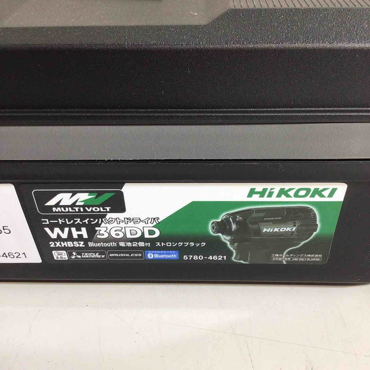 【未使用品】★純正バッテリー2個&充電器付き フルセット★ハイコーキ(HIKOKI ※旧:日立工機) コードレスインパクトドライバ ストロングブラック WH36DD(2XHBSZ) 黒【戸田店】