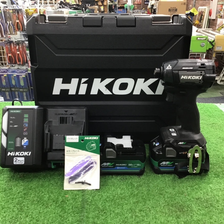 【未使用・カラープレートおまけ!】 ハイコーキ HiKOKI マルチボルト コードレスインパクトドライバ ストロングブラック WH36DD(2XHBSZ) 【桶川店】