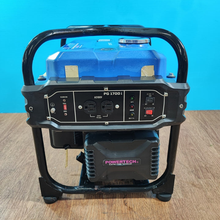 POWERTECH【パワーテック発電機】インバーター発電機PG1700i 小型軽量ボディ・低燃費・低騒音・長時間運転【岩槻店】