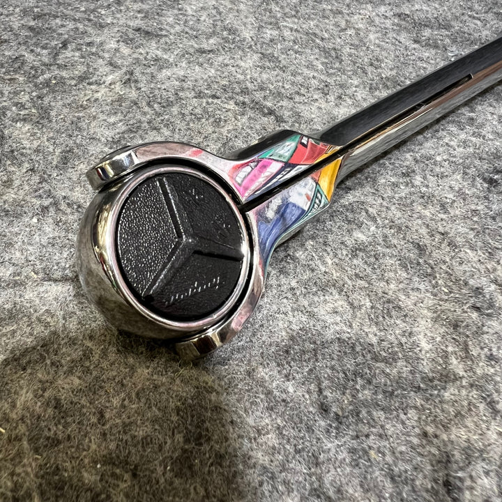 ▼スナップオン/Snap-on 3/8drスイべルヘッドラチェット 差込角:3/8 FHNFD100 旧グリップ パールホワイト【桶川店】