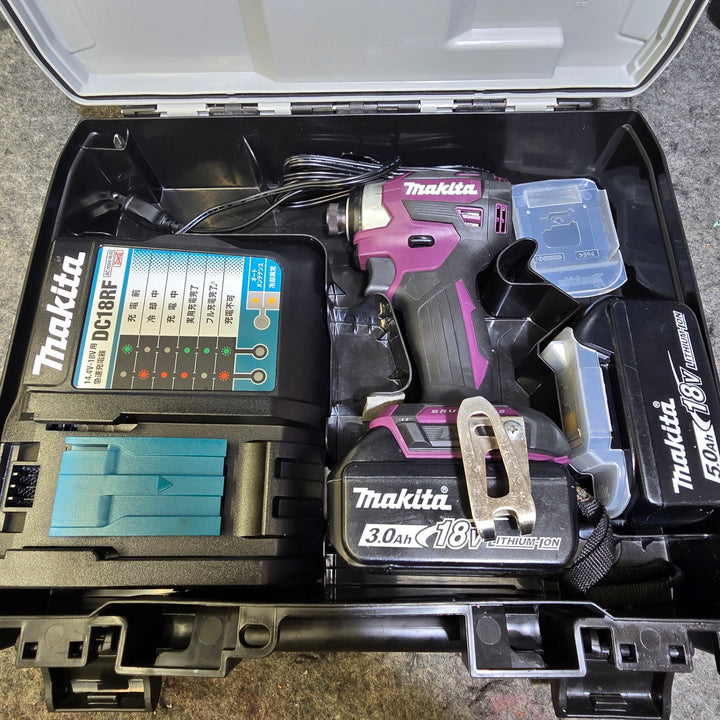 【中古品・バッテリ18V 3.0Ah・5.0Ah各1個ずつ】マキタ(makita) コードレスインパクトドライバー TD173DGXAP【桶川店】