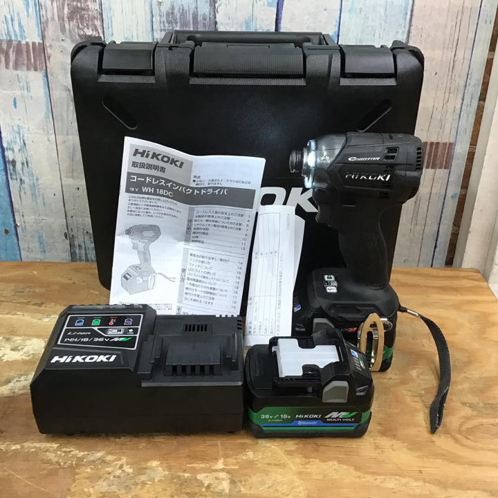 〇ハイコーキ(HIKOKI ※旧:日立工機) コードレスインパクトドライバー WH18DC(2XPBZ)【柏店】
