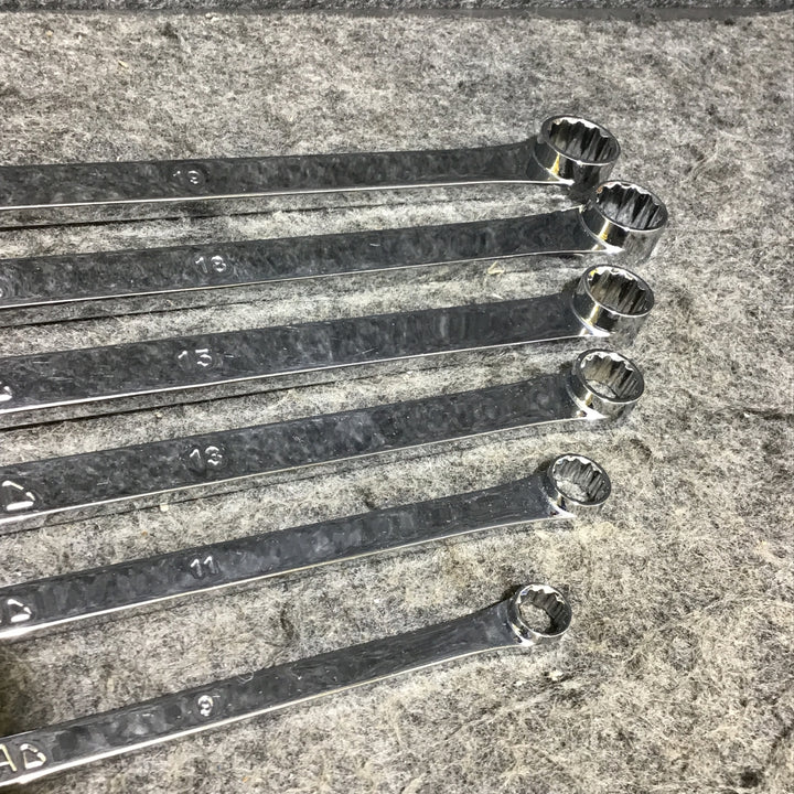 【中古品】マックツール(MACTOOLS) メトリック ハイパフォーマンス フラットロングメガネレンチ x6本セット8~19mm BHFM【桶川店】
