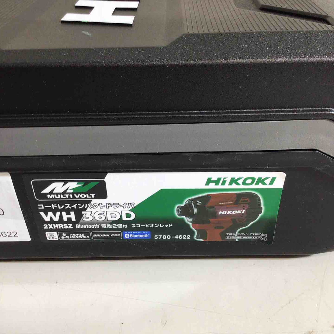 【未使用品】★ハイコーキ(HIKOKI ※旧:日立工機) コードレスインパクトドライバ スコーピオンレッド WH36DD(2XHRSZ) 赤【戸田店】