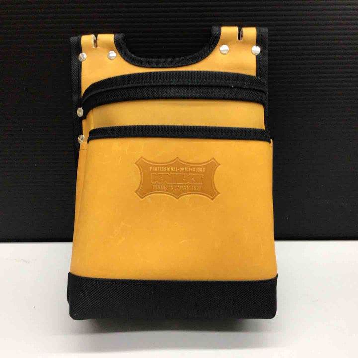 〇ニックス ヌメ革2段建築用腰袋(バリスティック縁巻) KGC-201BA【戸田店】