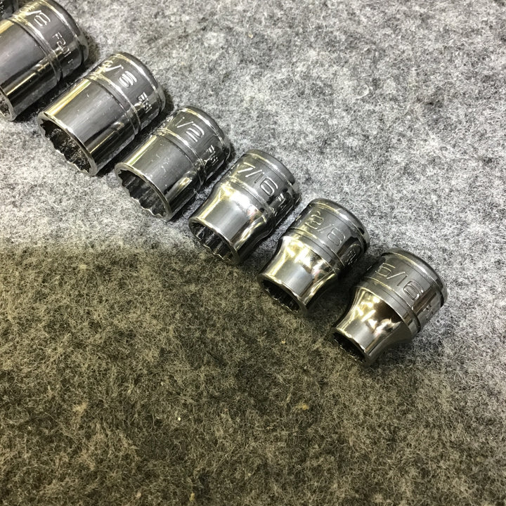 【美品】スナップオン(Snap-on) 3/8SQ インチシャローソケットセット 10個 【桶川店】