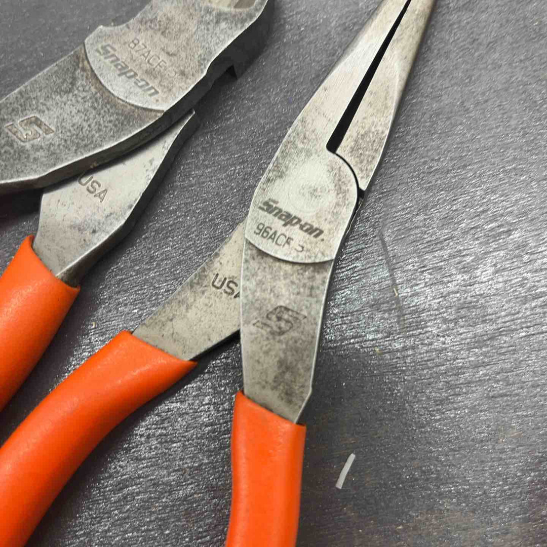 スナップオン(Snap-on) コンビネーションスリップジョイントプライヤー 47ACF ニードルノーズプライヤー 96ACF  ニッパ 87ACF 先端かけ有り【越谷店】