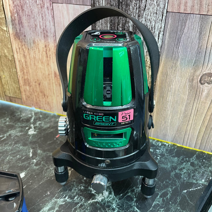 ◇シンワ測定 グリーンレーザー墨出し器 Neo51 BRIGHT No.78276  縦 横 大矩 通り芯×2 地墨 レーザーロボ ネオ ブライト【八潮店】