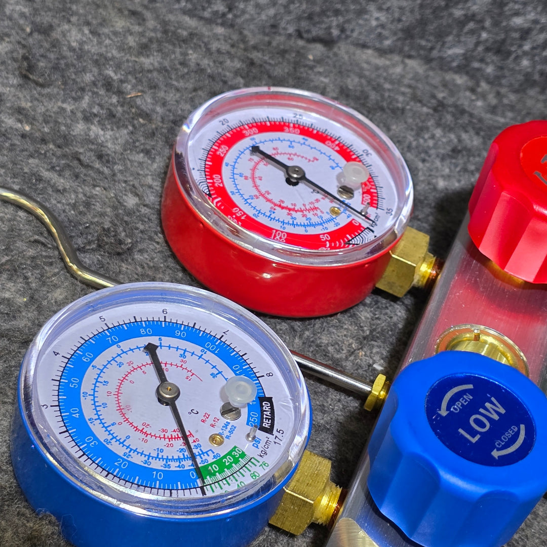 【中古品】メーカー不明 ゲージマニホールド R12 R22 R134aR502用【桶川店】