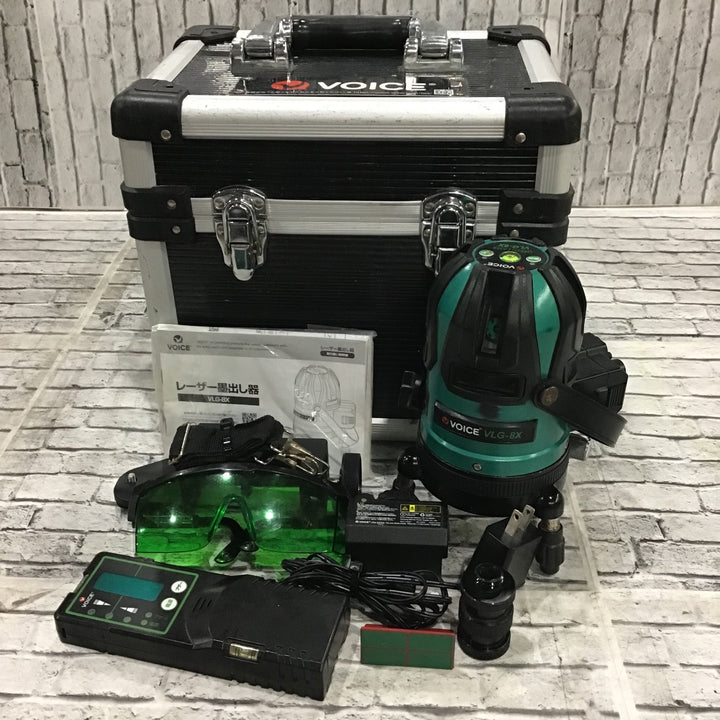 〇VOICE レーザー墨出し器 グリーンレーザー VLG-8X【川口店】