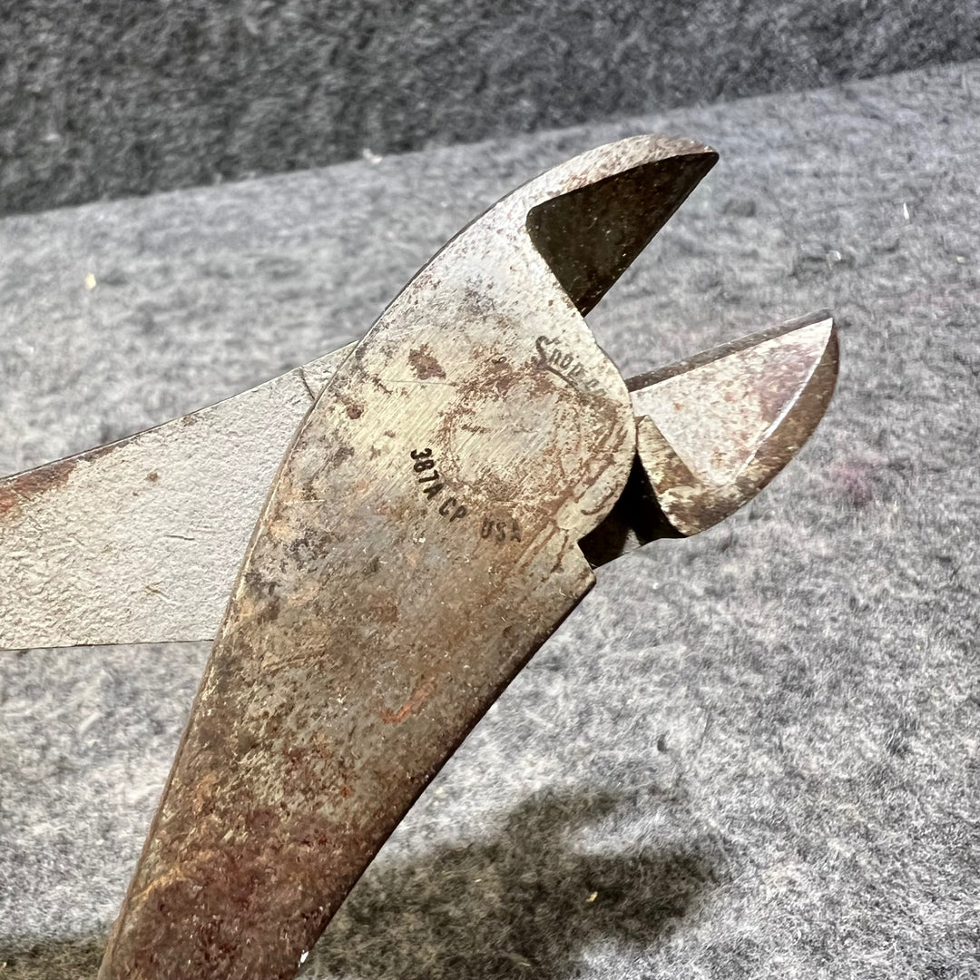 ▲Snap-on スナップオン ニッパー 87ACP 全長185mm 中古希少 旧ロゴ *さび有【桶川店】