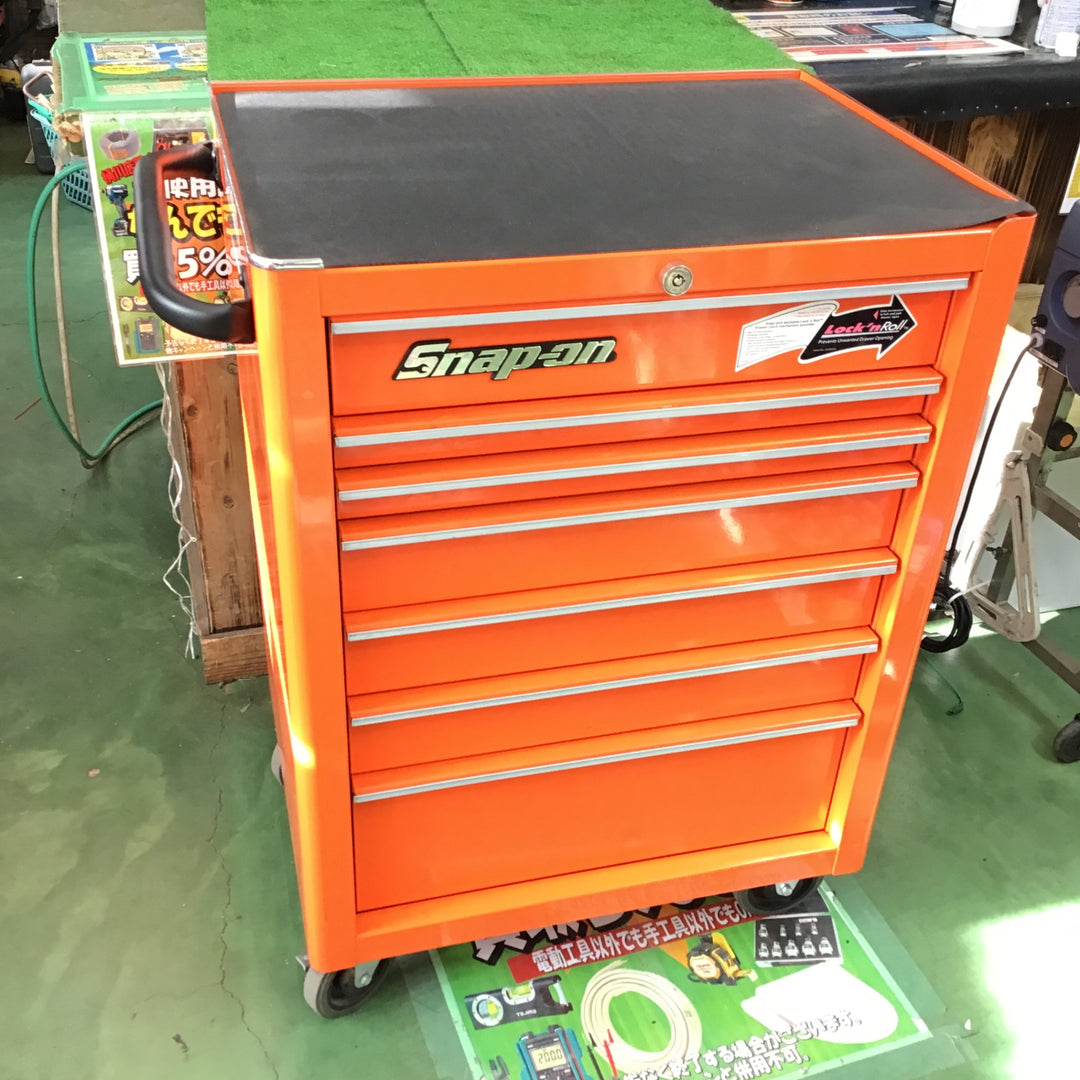【店頭受取り限定】Snap-On スナップオン KRA2007KCPJK 7段ロールキャブ キャビネット(オレンジ) 工具箱  【桶川店】