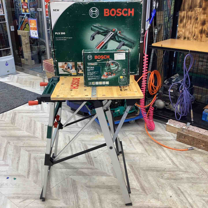 【店頭受取り限定】BOSCH 3点セット ジグソーガイド(PLS300) ワークベンチ(PWB600) ジグソー(PST18LIH )バッテリー18V1.5Ah×1【越谷店】