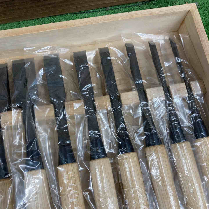 三代國慶作 鑿 角打 大工道具 のみ ノミ  10本組【桶川店】