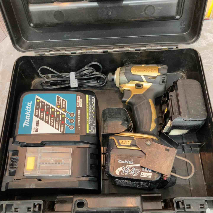 ◇マキタ(makita) コードレスインパクトドライバ 14.4V ゴールド TD137DSP1 (TD137DRTX)【八潮店】