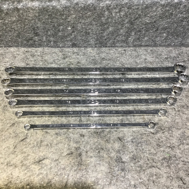 【中古品】マックツール(MACTOOLS) メトリック ハイパフォーマンス フラットロングメガネレンチ x6本セット8~19mm BHFM【桶川店】