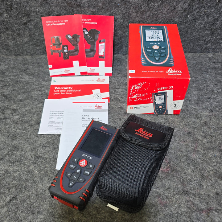 【長期保管未使用品】ライカ(Leica) レーザー距離計 Leica DISTO(ライカ ディスト) X3 PSC認定取得 日本正規品 DISTO-X3【桶川店】