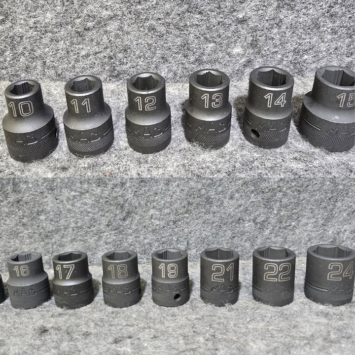 【未使用品】MAC TOOLS(マックツールズ) 13Pc. 1/2"ドライブ メトリック スタンダード インパクトソケットセット SVPM136BRPT【桶川店】
