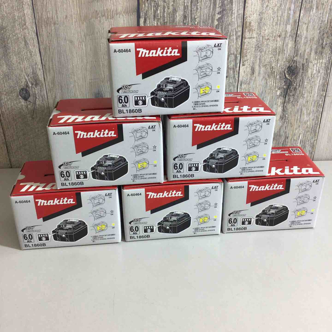 【未使用品】★純正品★マキタ(makita) リチウムイオンバッテリー 18V/6.0Ah BL1860B 6個セット【戸田店】