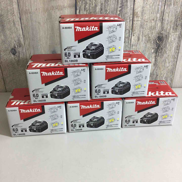 【未使用品】★純正品★マキタ(makita) リチウムイオンバッテリー 18V/6.0Ah BL1860B 6個セット【戸田店】