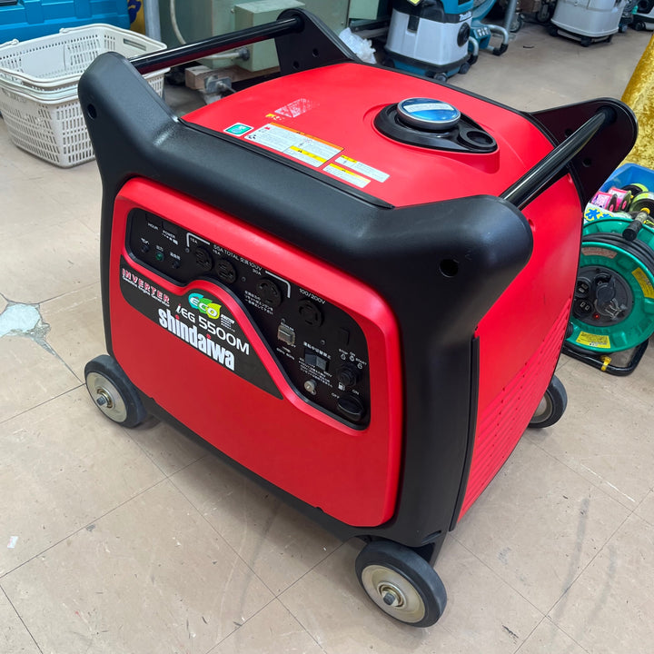 【店頭受取り限定】〇新ダイワ(shindaiwa) IEG5500M-Y インバータガソリンエンジン発電機 HOUR 72 バッテリー新品!! 【草加店】