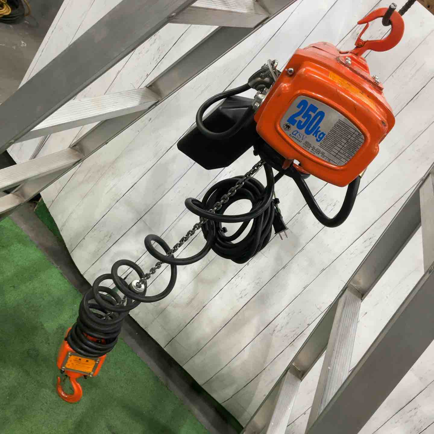 ◇象印 小型電気チェーンブロック トルコン αsv-025 250kg 動作確認済【川口店】 ◇象印 小型電気チェーンブロック トルコン αsv-025 250kg 動作確認済