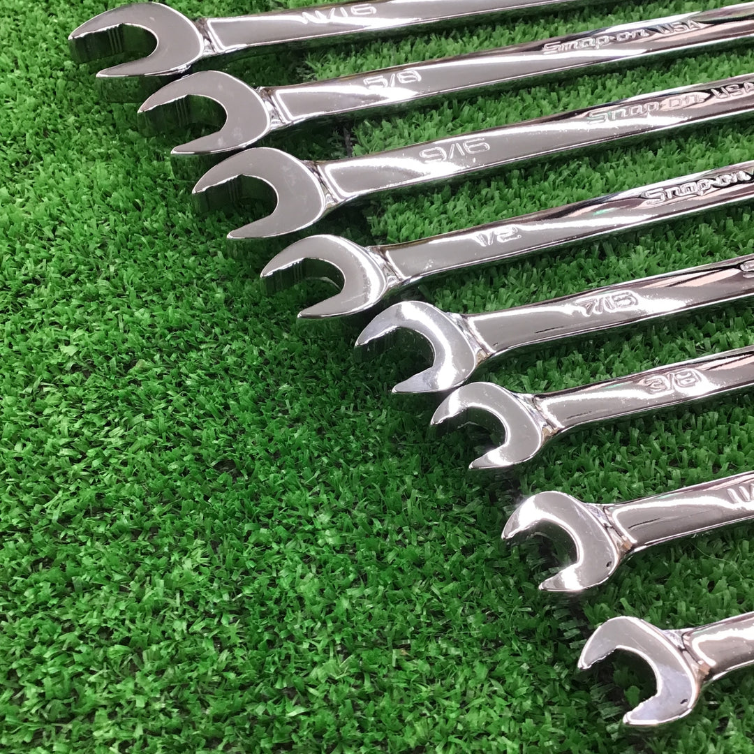 【売り切りセール!中古品】 スナップオン(Snap-on) インチサイズ コンビネーションレンチ 8本セット SOEX5/16~11/16 【桶川店】