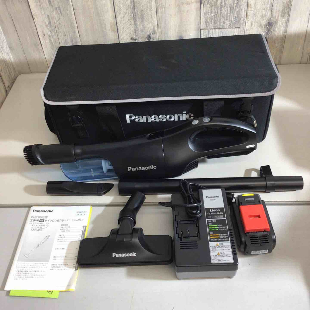 パナソニック(Panasonic) スティックサイクロンクリーナー デュアル14.4V/18V マットブラック EZ37A5X-B+EZ0L81+18VバッテリーEZ9L54【戸田店】