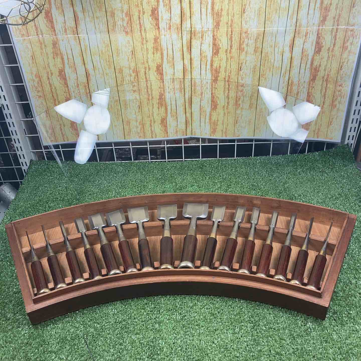 長期保管品】鑿 紫檀柄鑿 銘：山弘 16本組【川崎店】 – アクトツール