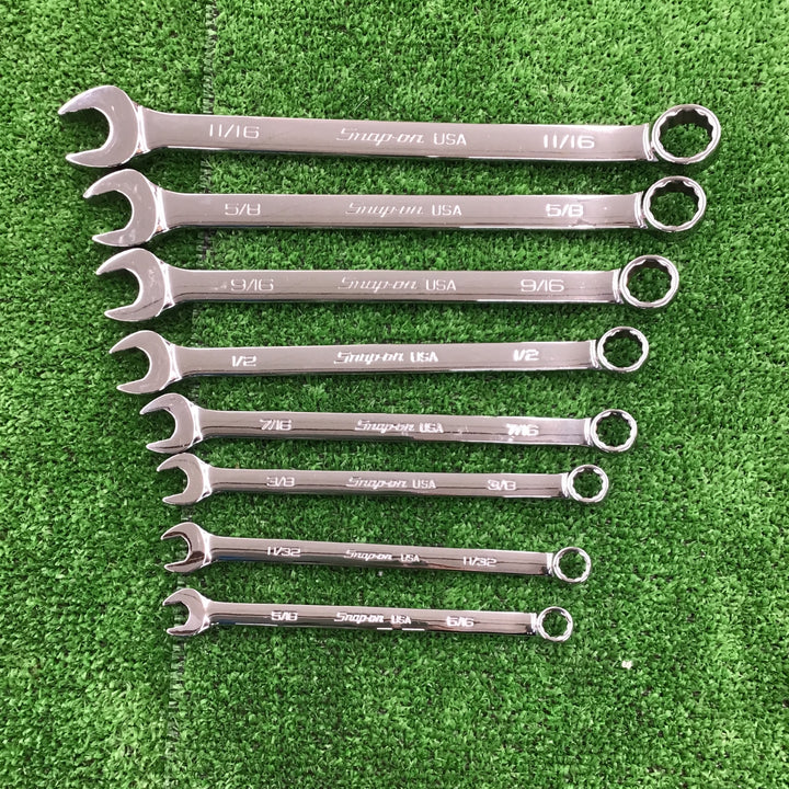【売り切りセール!中古品】 スナップオン(Snap-on) インチサイズ コンビネーションレンチ 8本セット SOEX5/16~11/16 【桶川店】
