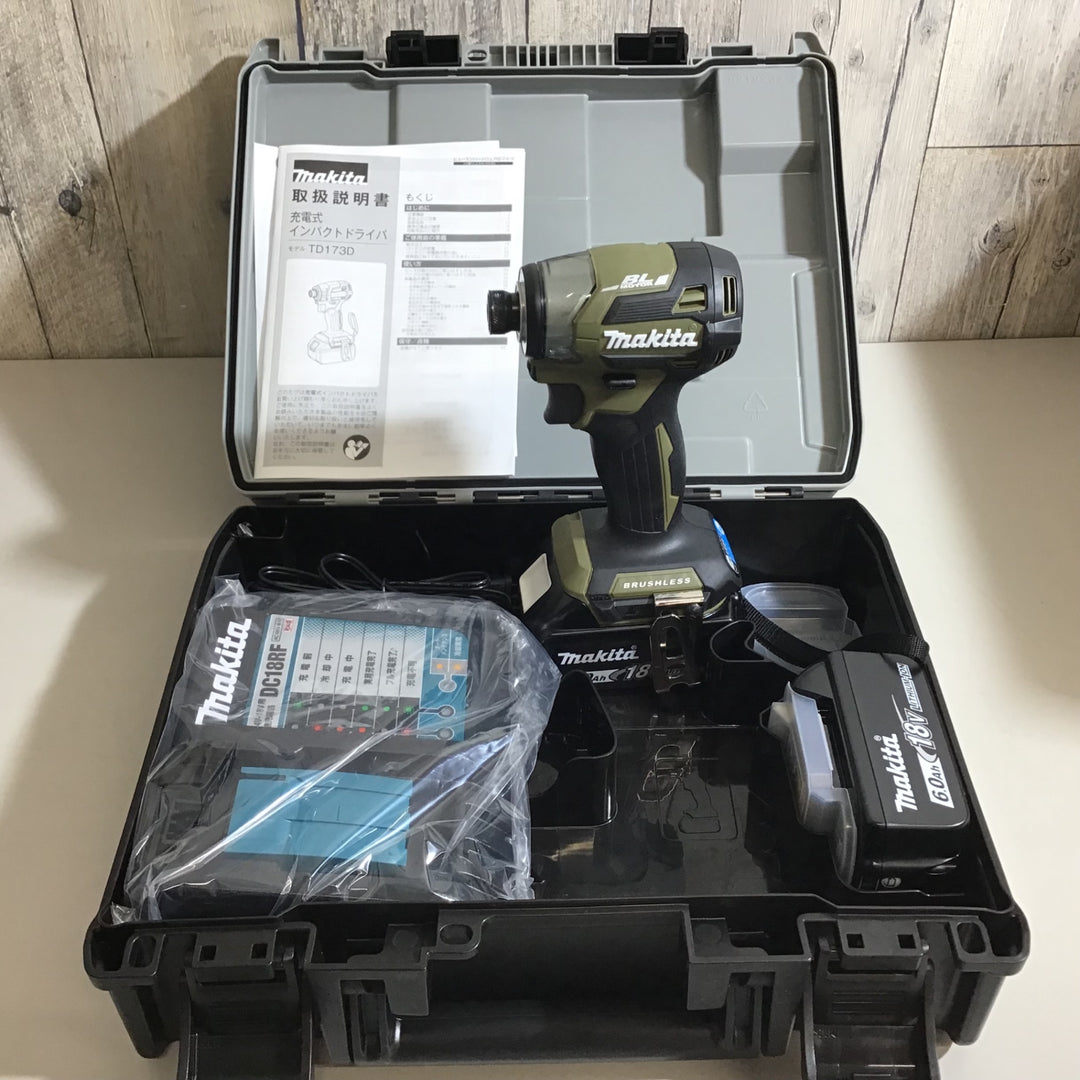 【未使用品】マキタ makita インパクトドライバー TD173 18V 3台セット 青 黒 オリーブ【戸田店】