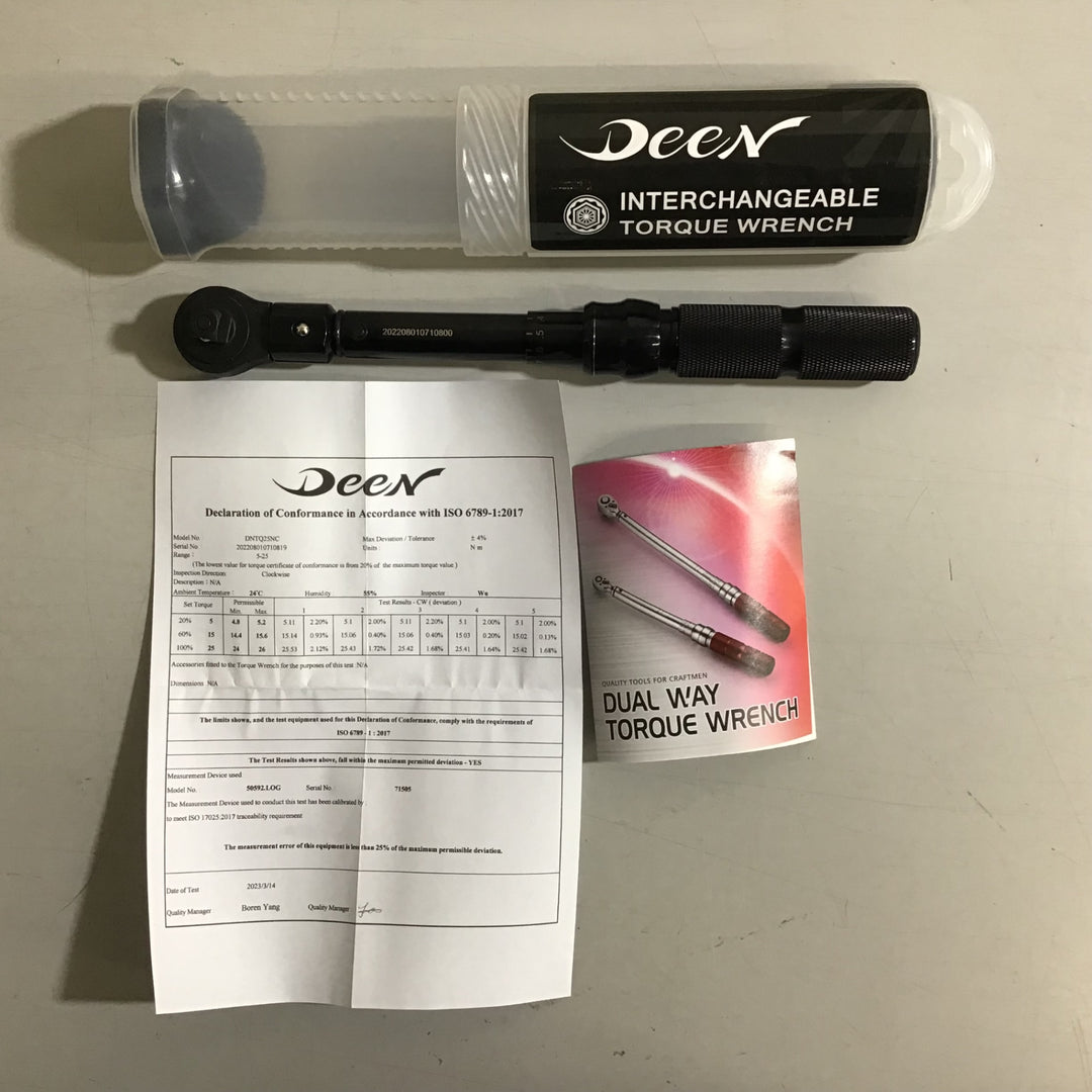 DeeN トルクレンチ  DNTQ25NCR 3/8  5~25N/m【戸田店】