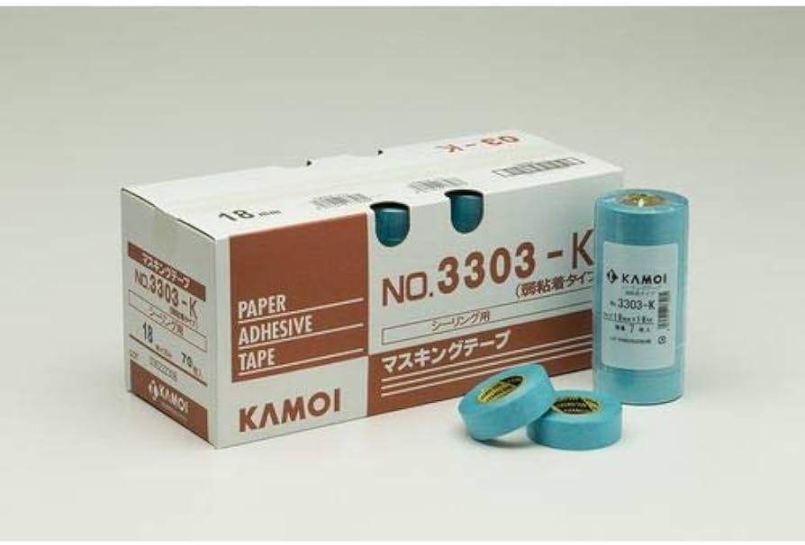 カモ井加工紙 シーリング用マスキングテープ No.3303-K 和紙 1箱(70巻)【岩槻店】